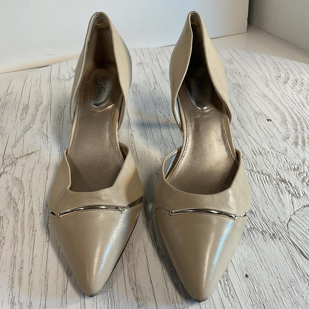 Alfani Step N Flex 2.5” Heel Beige Leather Size 9M ALF Corrin F0115